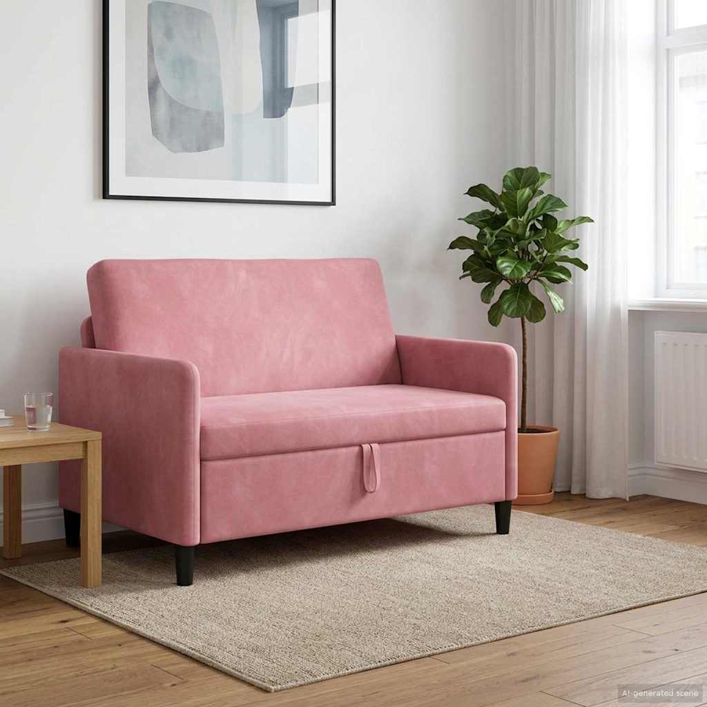 Sofa mit Stauraum Rosa 122 x 78 x 87 cm Polyester