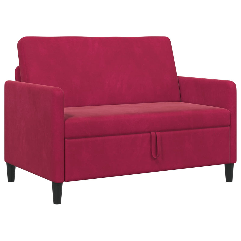 Sofa mit Stauraum Weinrot 122 x 78 x 87 cm Polyester