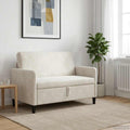 Sofa mit Stauraum Creme 122 x 78 x 87 cm Polyester