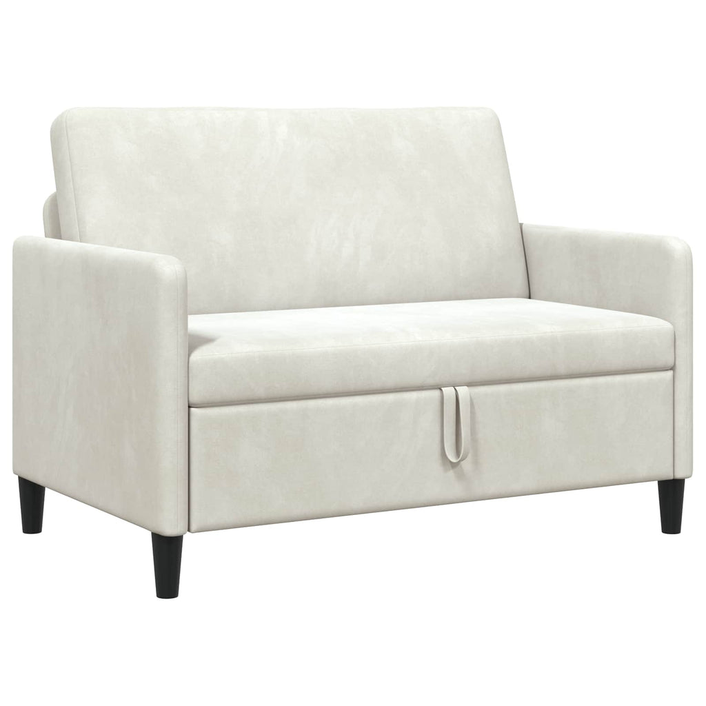 Sofa mit Stauraum Creme 122 x 78 x 87 cm Polyester