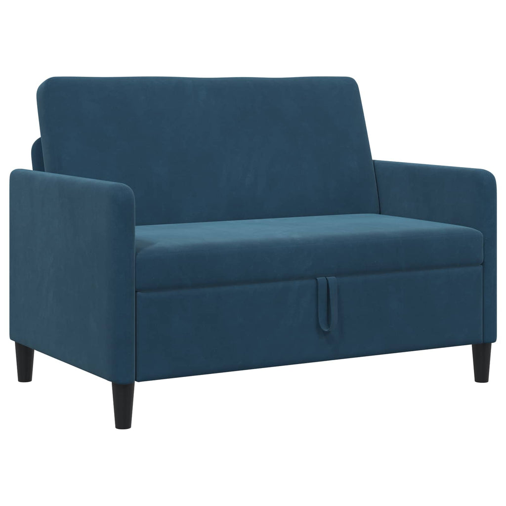 Sofa mit Stauraum Blau 122 x 78 x 87 cm Polyester
