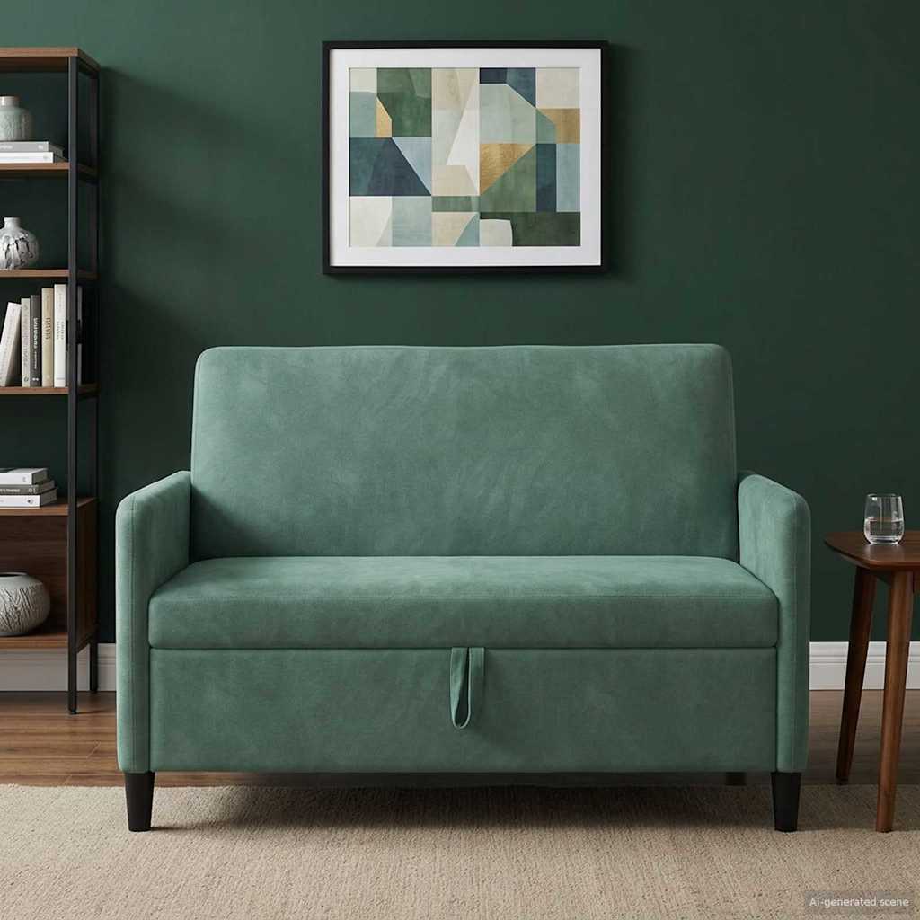 Sofa mit Stauraum Meergrün 122 x 78 x 87 cm Polyester