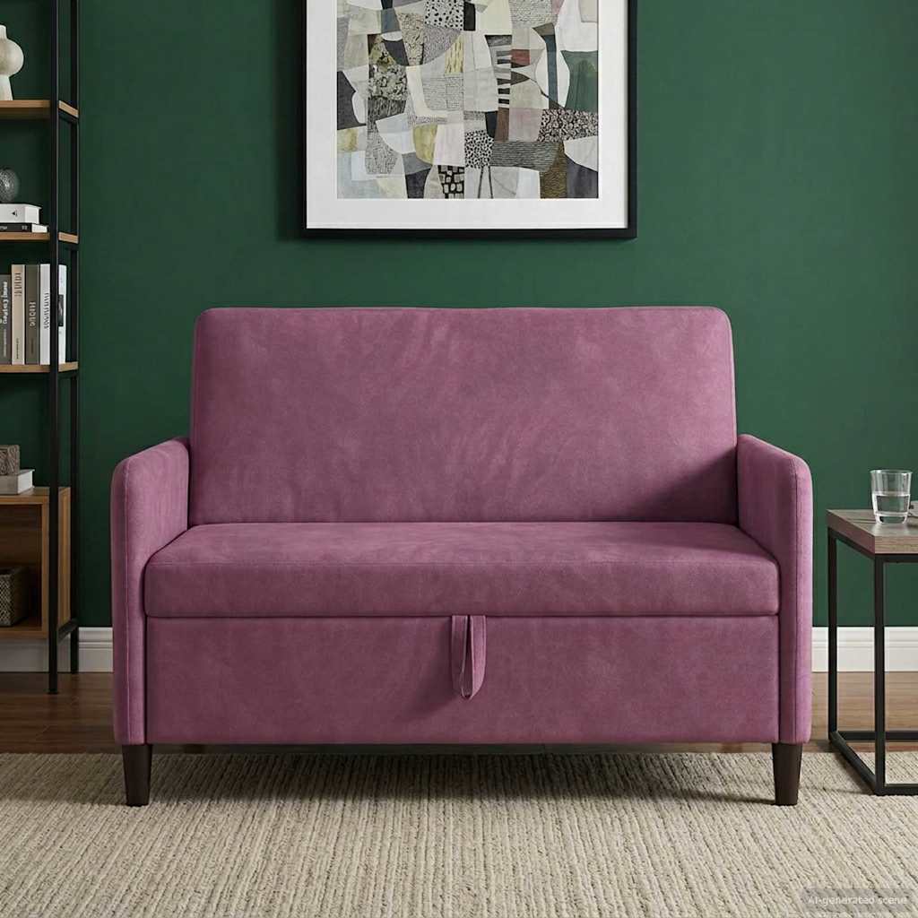 Sofa mit Stauraum Lila 122 x 78 x 87 cm Polyester