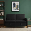Sofa mit Stauraum Schwarz 152 x 78 x 87 cm Polyester