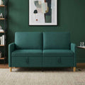 Sofa mit Stauraum Dunkelgrün 152 x 78 x 87 cm Polyester