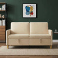 Sofa mit Stauraum Creme 152 x 78 x 87 cm Polyester
