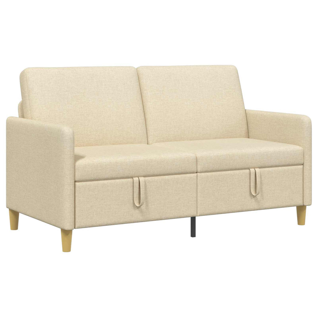 Sofa mit Stauraum Creme 152 x 78 x 87 cm Polyester