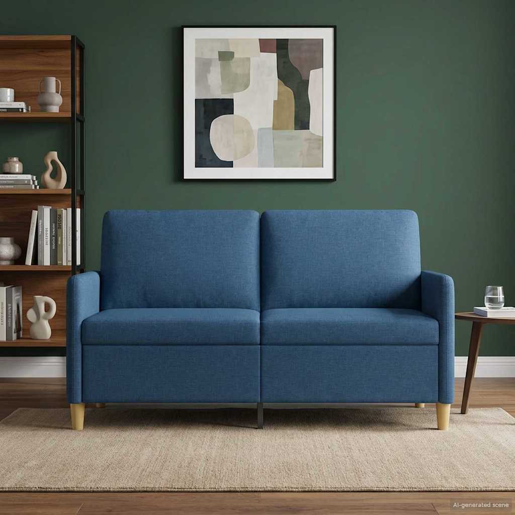 Sofa mit Stauraum Blau 152 x 78 x 87 cm Polyester