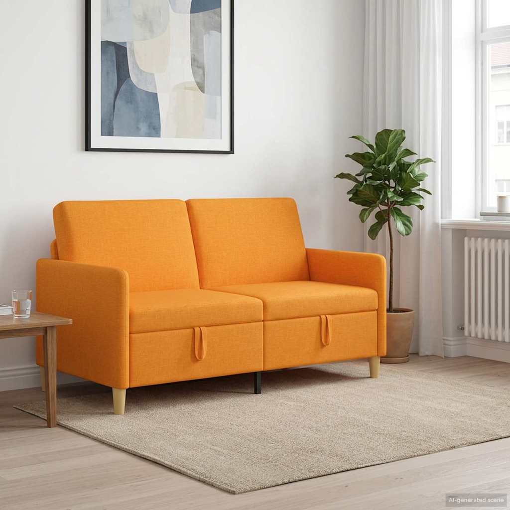 Sofa mit Stauraum Dunkelgelb 152 x 78 x 87 cm Polyester