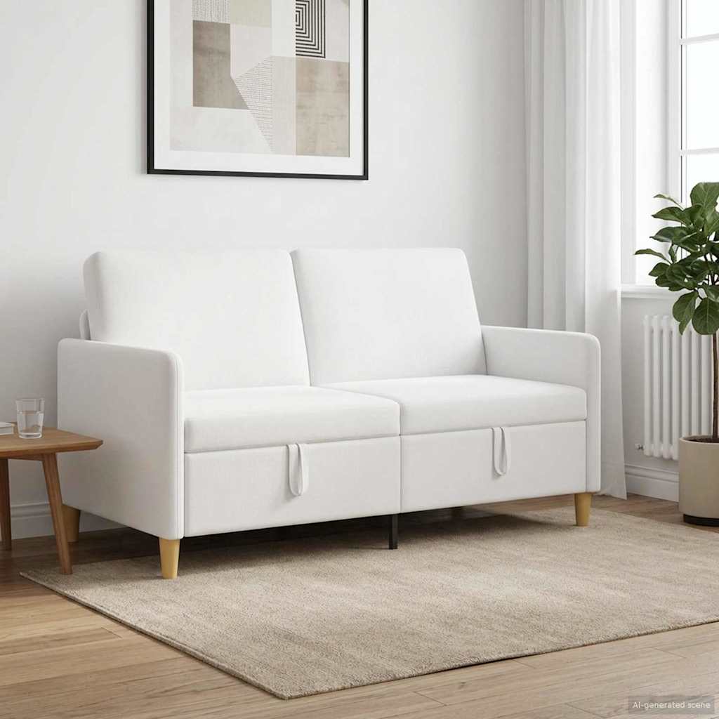 Sofa mit Stauraum Weiß 152 x 78 x 87 cm Polyester