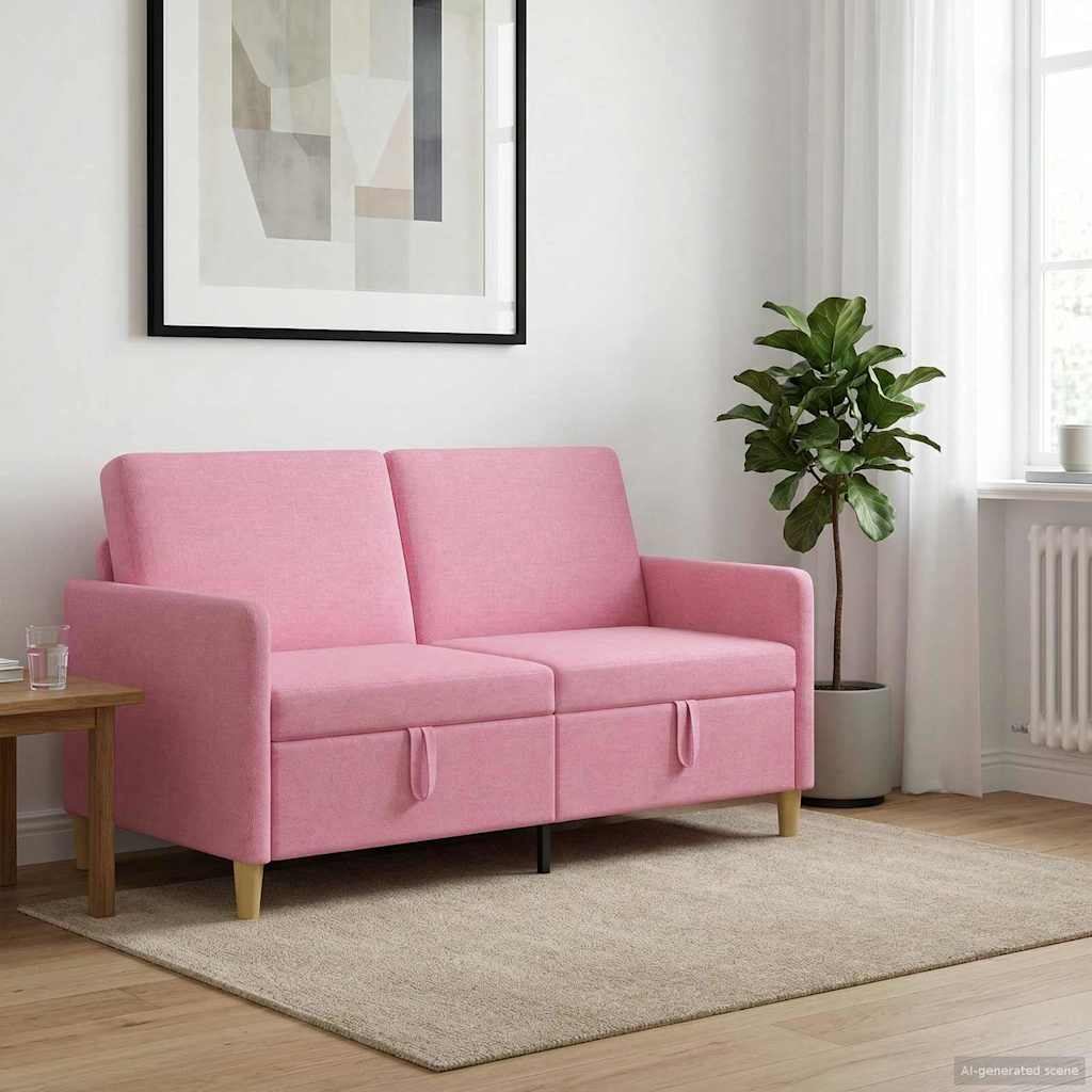 Sofa mit Stauraum Rosa 152 x 78 x 87 cm Polyester