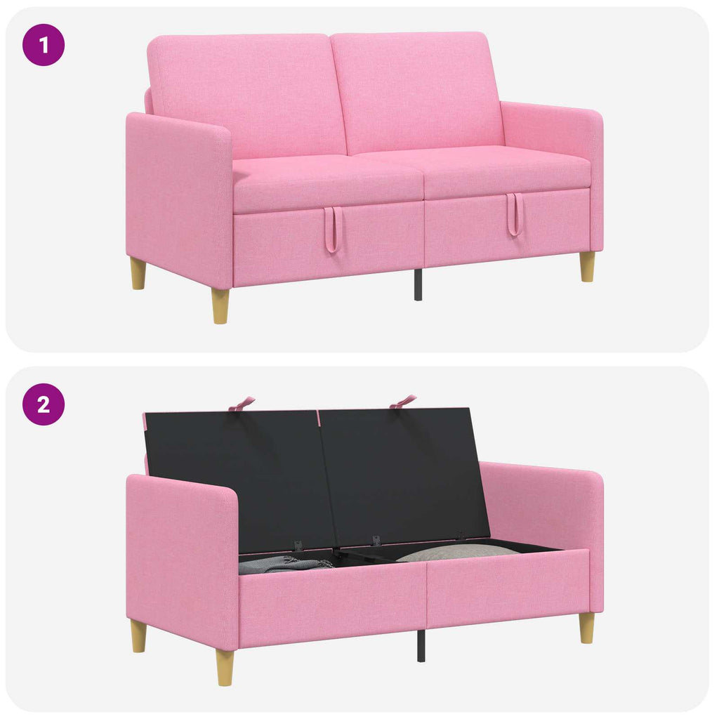 Sofa mit Stauraum Rosa 152 x 78 x 87 cm Polyester