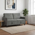 Sofa mit Stauraum Dunkelgrau 152 x 78 x 87 cm Polyester