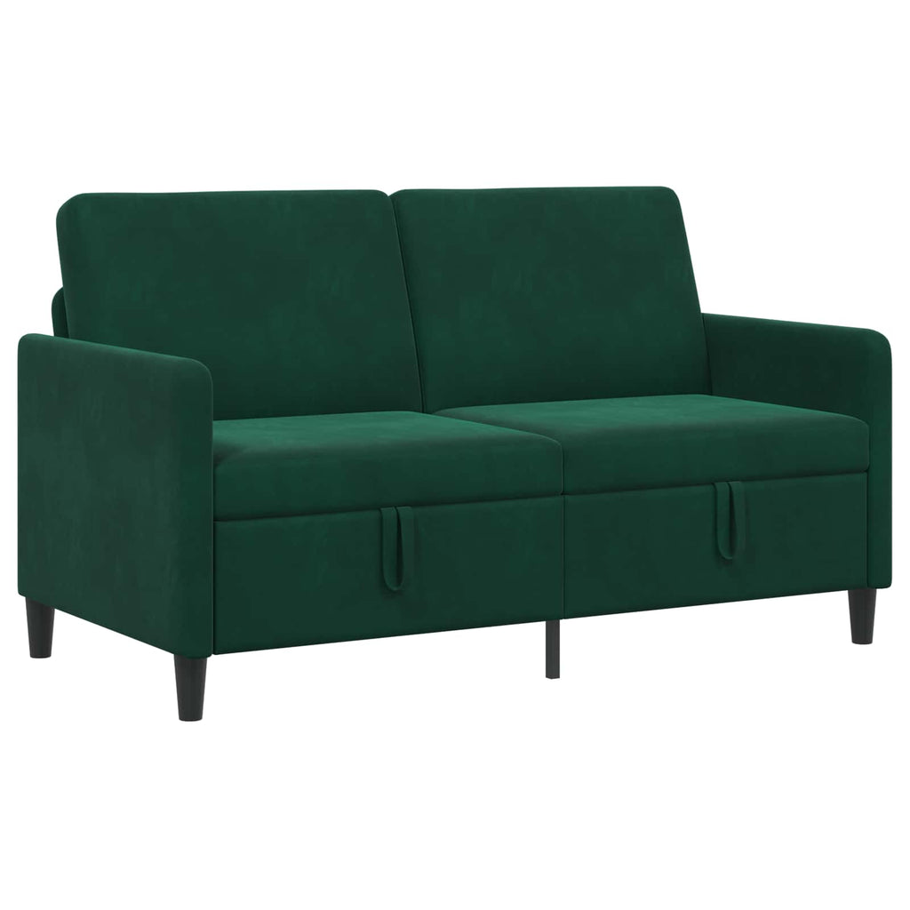 Sofa mit Stauraum Dunkelgrün 152 x 78 x 87 cm Polyester