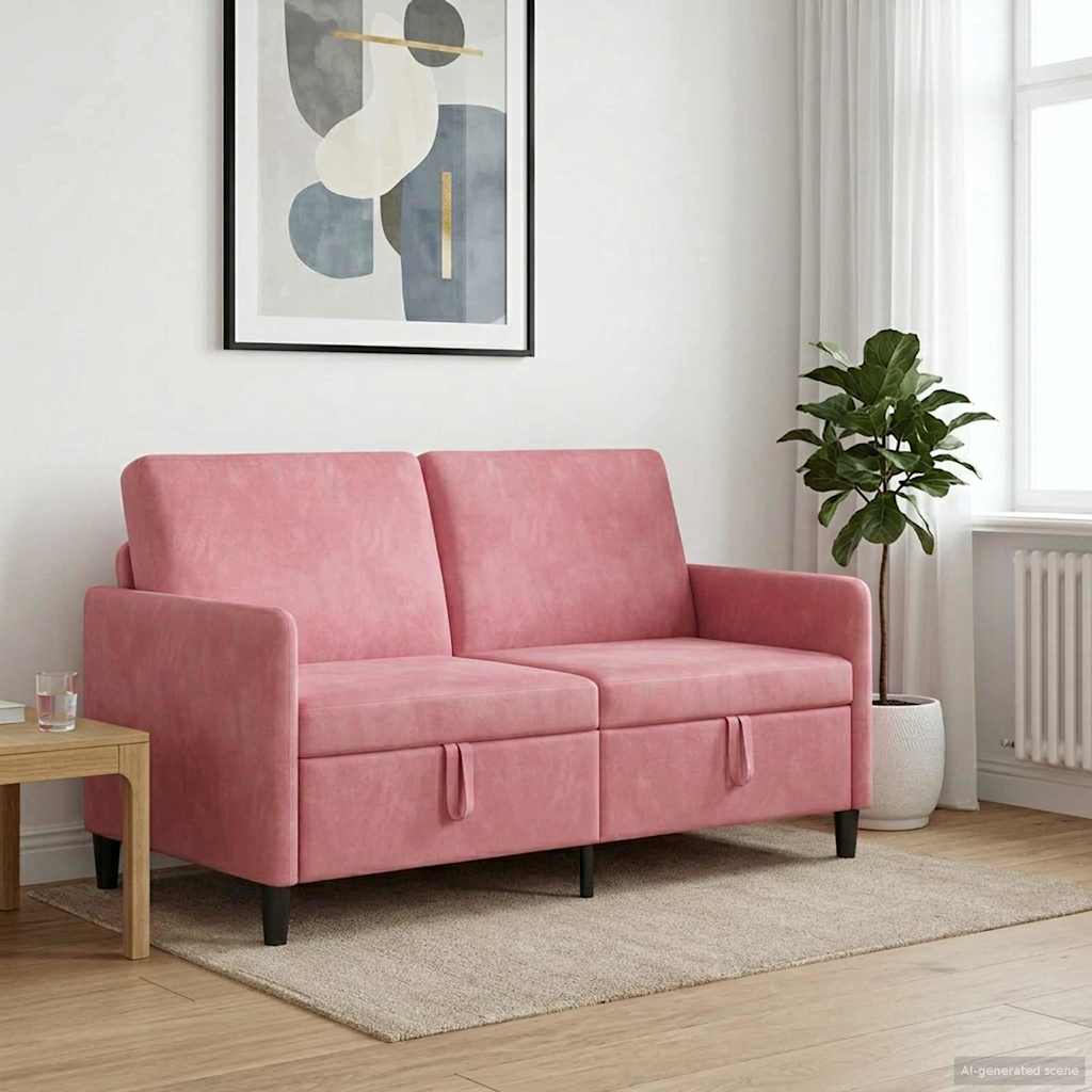 Sofa mit Stauraum Rosa 152 x 78 x 87 cm Polyester