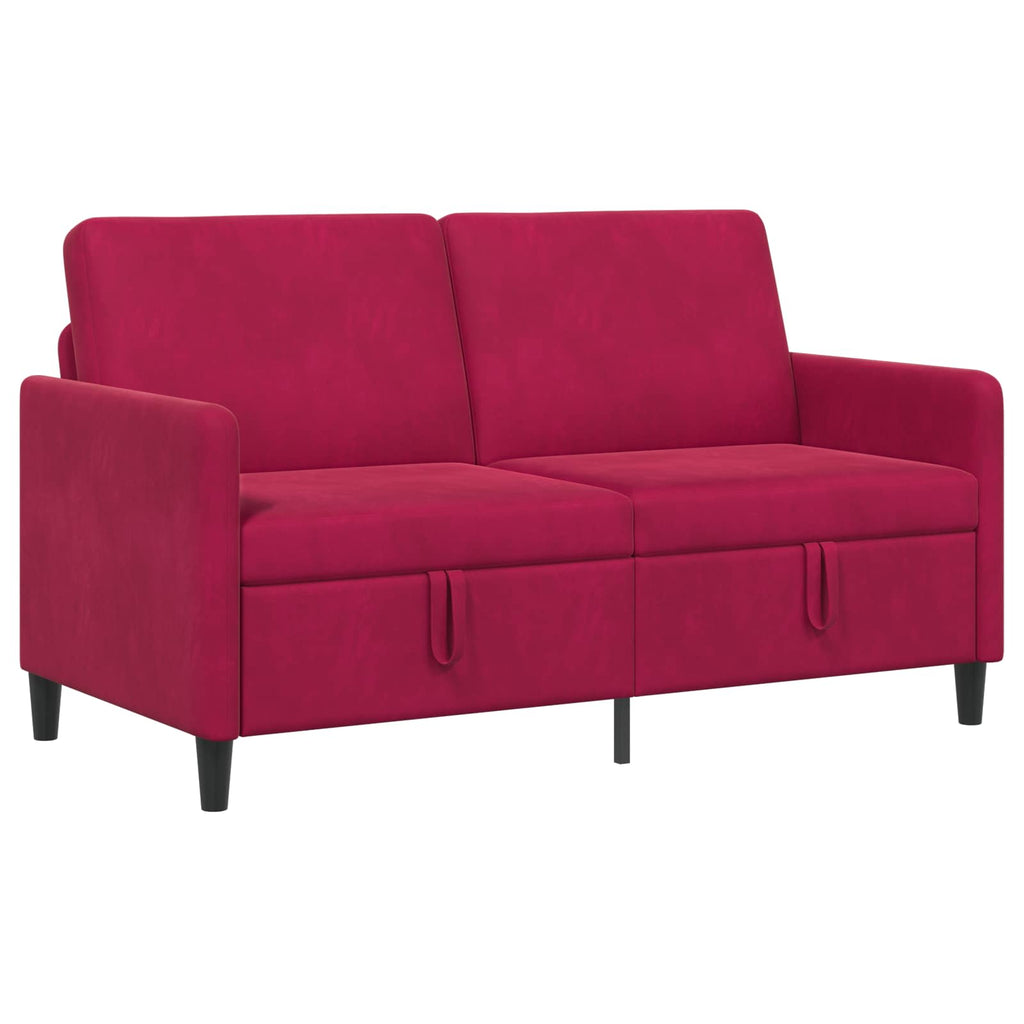 Sofa mit Stauraum Weinrot 152 x 78 x 87 cm Polyester