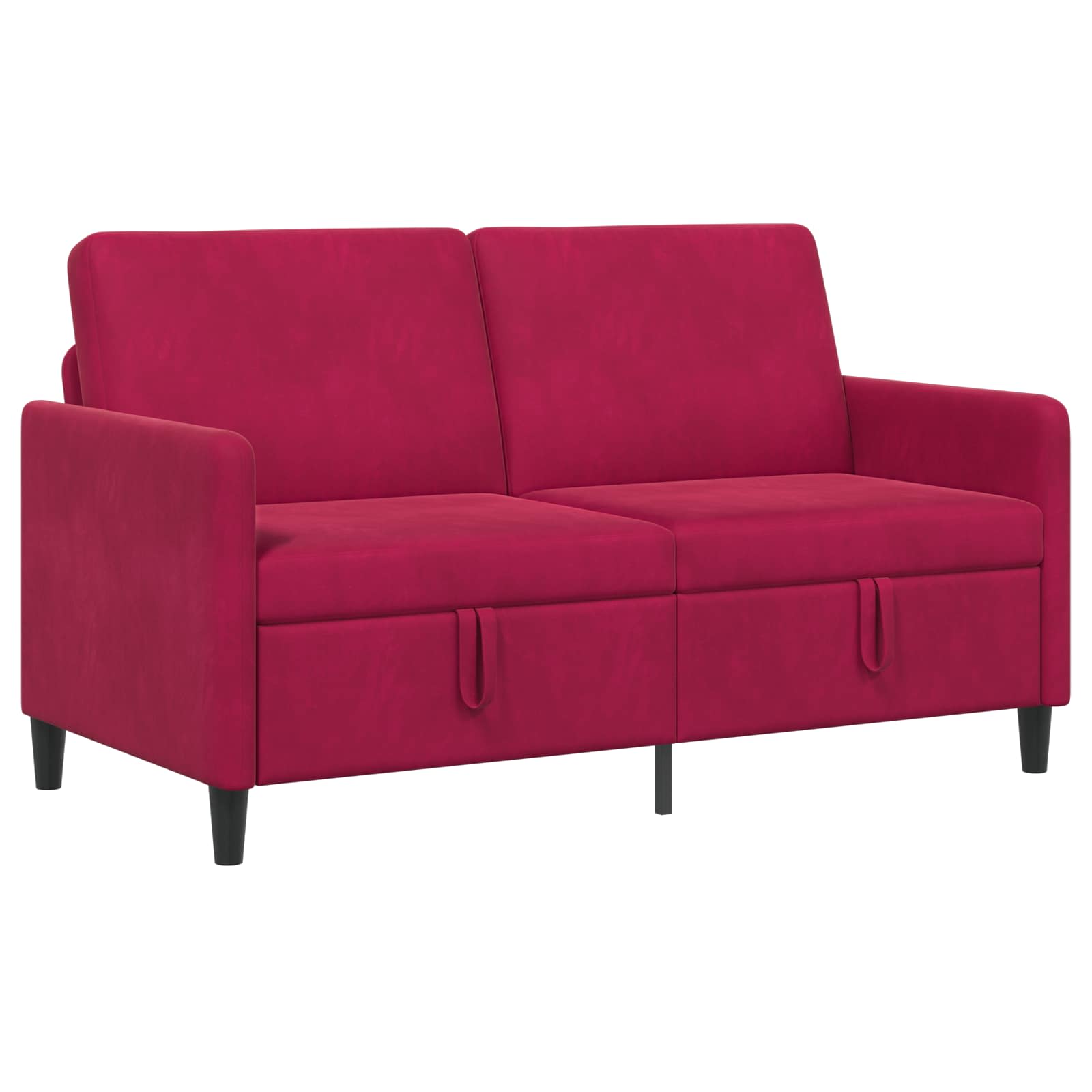 Sofa mit Stauraum Weinrot 152 x 78 x 87 cm Polyester