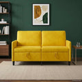 Sofa mit Stauraum Gelb 152 x 78 x 87 cm Polyester