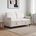 Sofa mit Stauraum Creme 152 x 78 x 87 cm Polyester