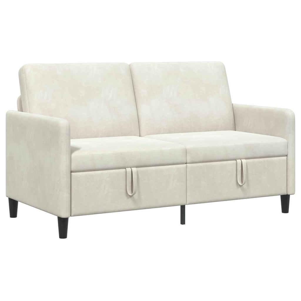 Sofa mit Stauraum Creme 152 x 78 x 87 cm Polyester