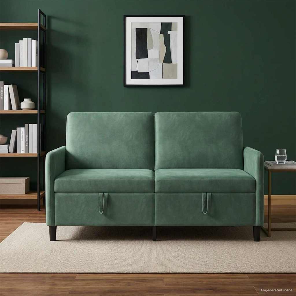 Sofa mit Stauraum Meergrün 152 x 78 x 87 cm Polyester