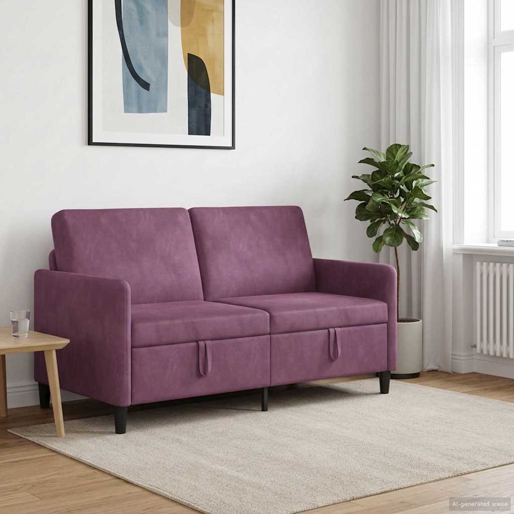Sofa mit Stauraum Lila 152 x 78 x 87 cm Polyester
