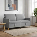 Sofa mit Stauraum Hellgrau 172 x 78 x 87 cm Polyester