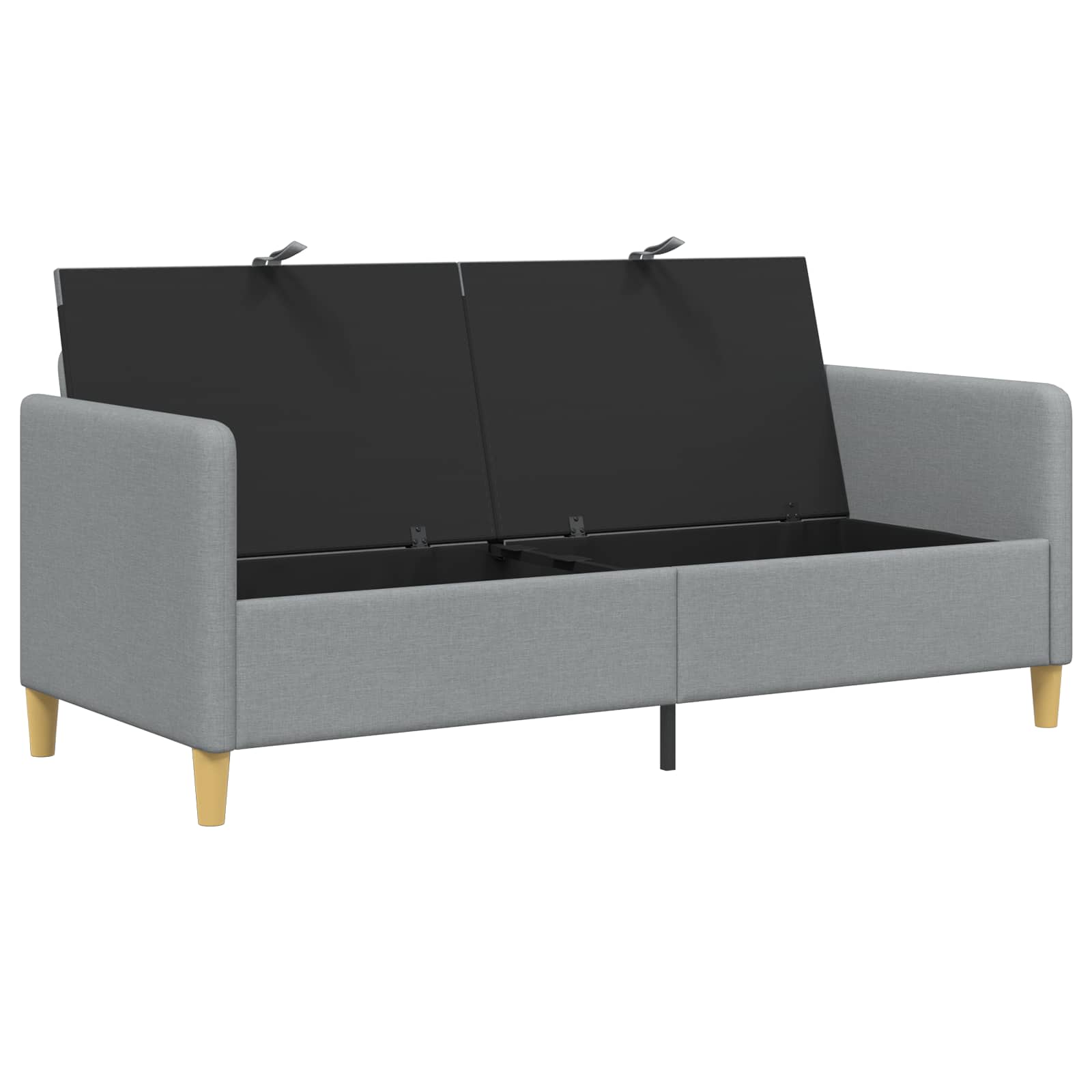 Sofa mit Stauraum Hellgrau 172 x 78 x 87 cm Polyester