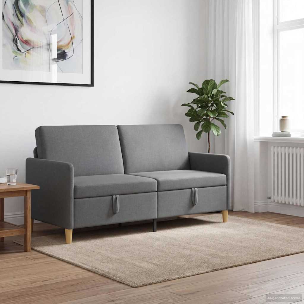 Sofa mit Stauraum Dunkelgrau 172 x 78 x 87 cm Polyester