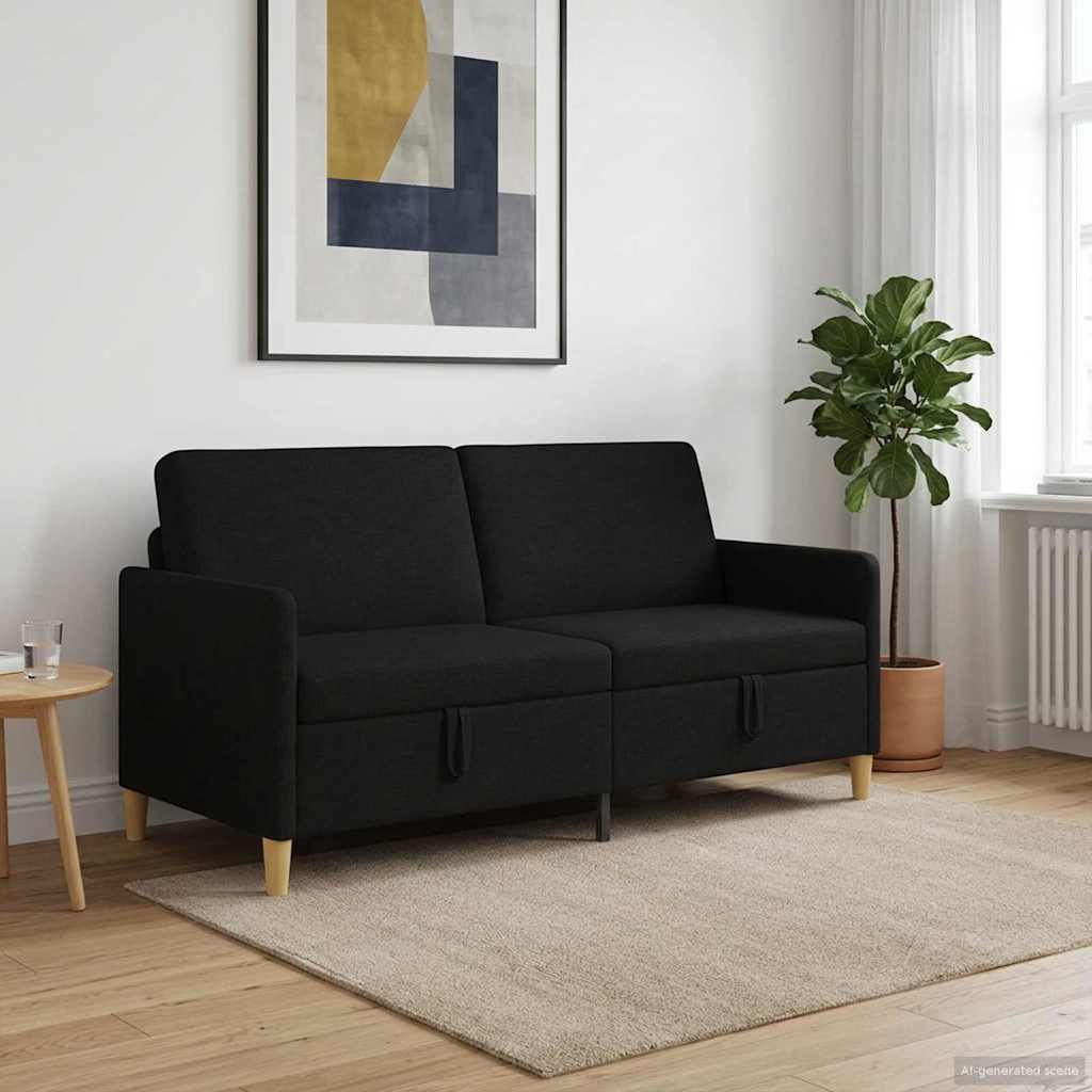 Sofa mit Stauraum Schwarz 172 x 78 x 87 cm Polyester