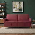 Sofa mit Stauraum Weinrot 172 x 78 x 87 cm Polyester
