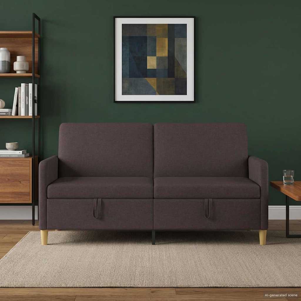 Sofa mit Stauraum Dunkelbraun 172 x 78 x 87 cm Polyester
