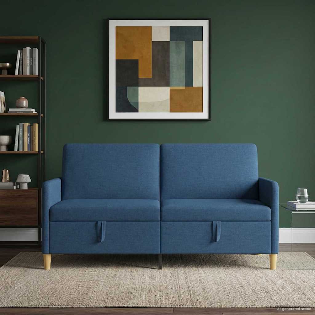 Sofa mit Stauraum Blau 172 x 78 x 87 cm Polyester
