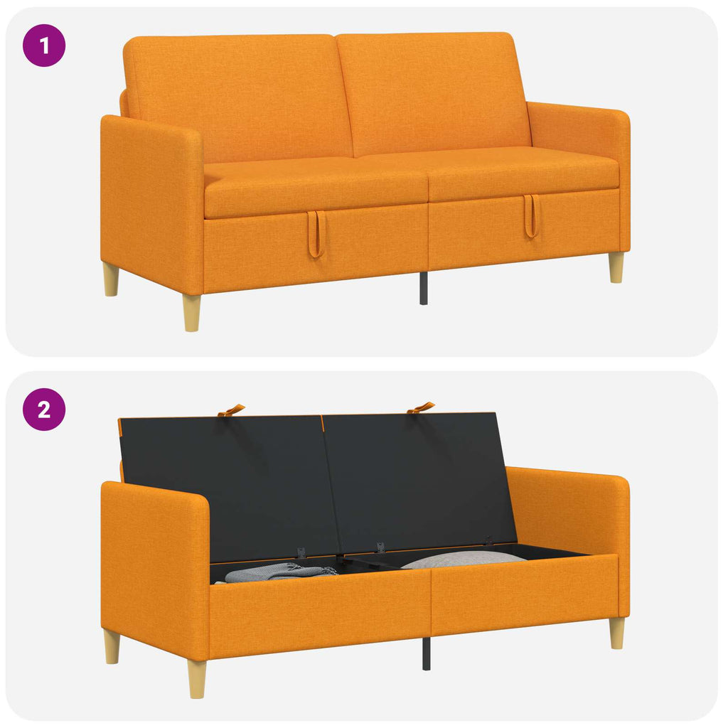 Sofa mit Stauraum Dunkelgelb 172 x 78 x 87 cm Polyester