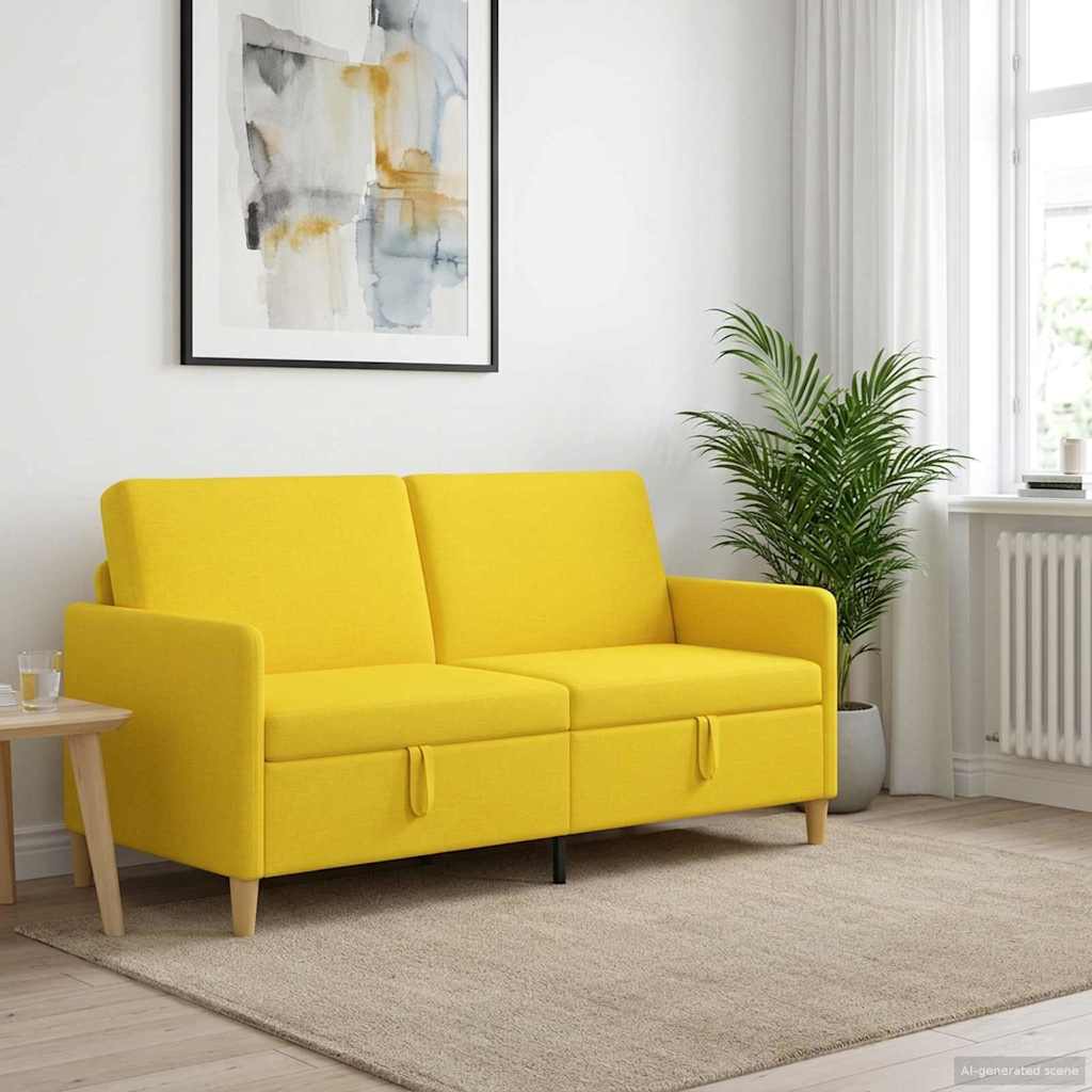 Sofa mit Stauraum Helles Gelb 172 x 78 x 87 cm Polyester