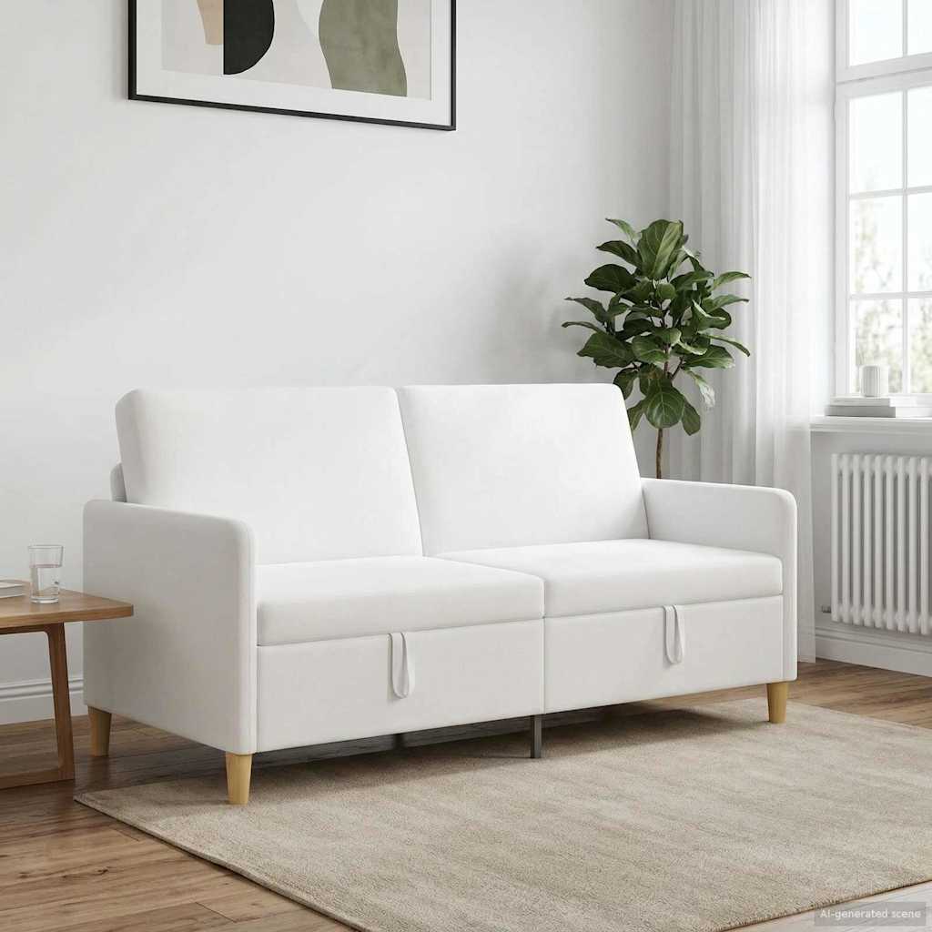 Sofa mit Stauraum Weiß 172 x 78 x 87 cm Polyester