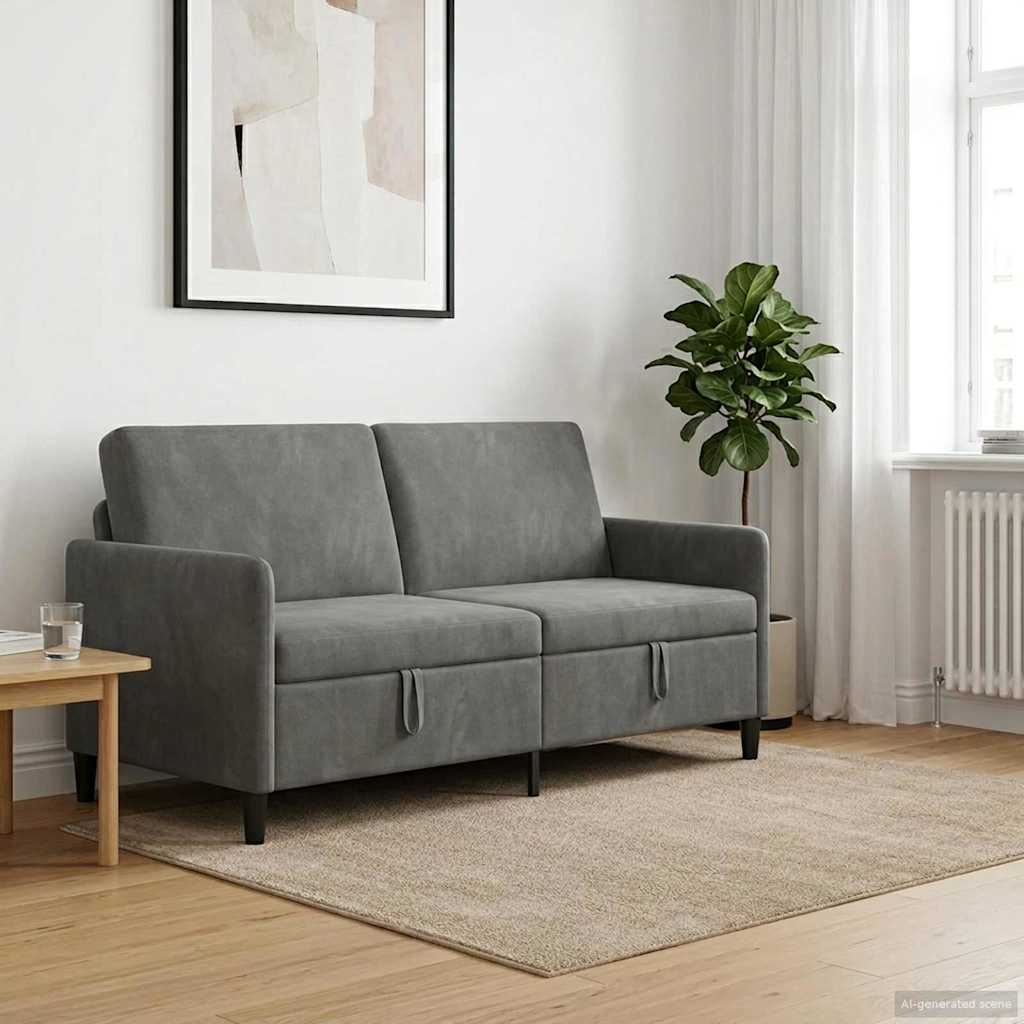 Sofa mit Stauraum Dunkelgrau 172 x 78 x 87 cm Polyester