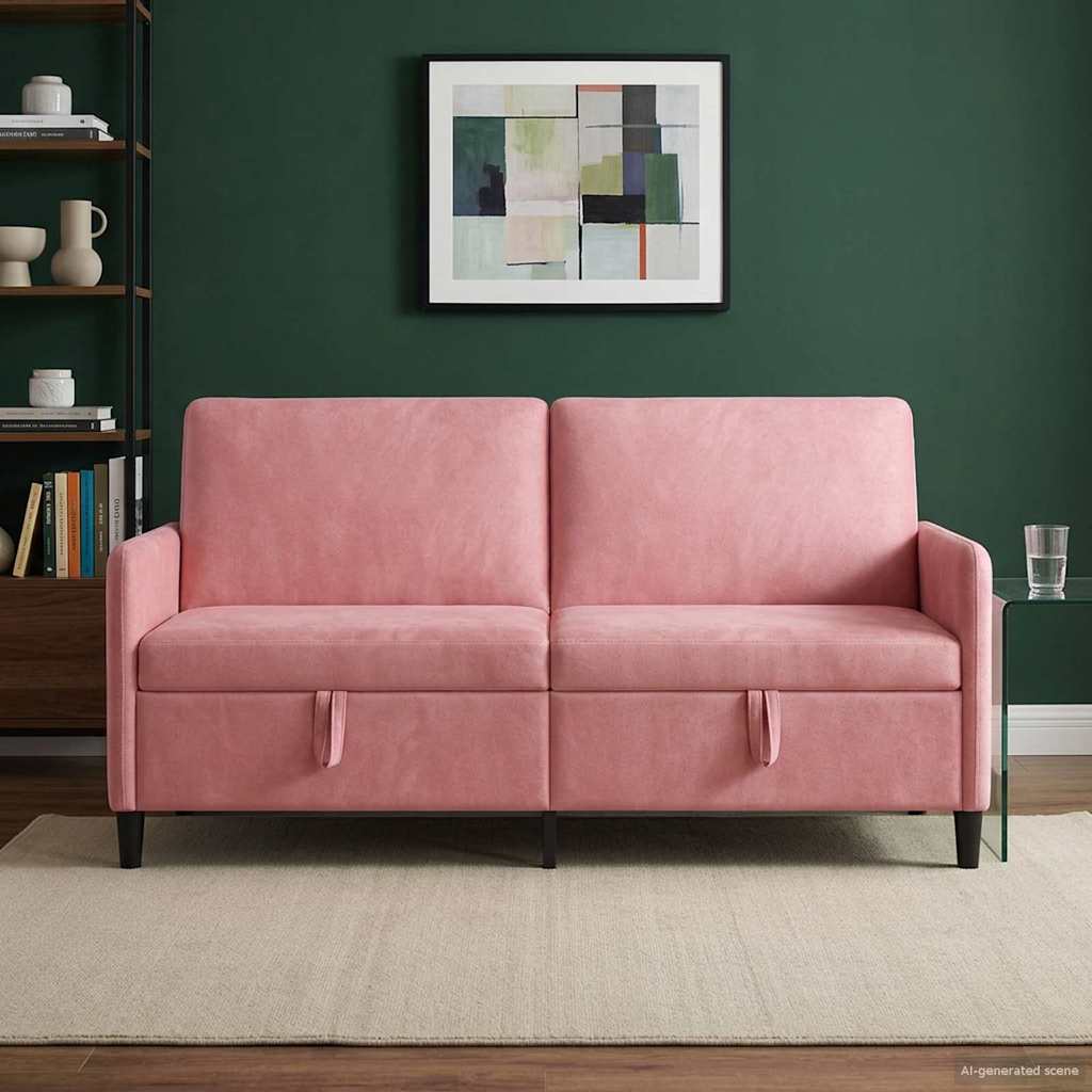 Sofa mit Stauraum Rosa 172 x 78 x 87 cm Polyester