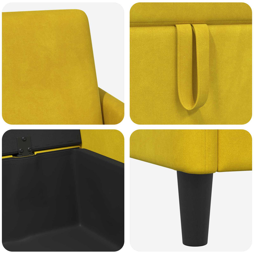 Sofa mit Stauraum Gelb 172 x 78 x 87 cm Polyester
