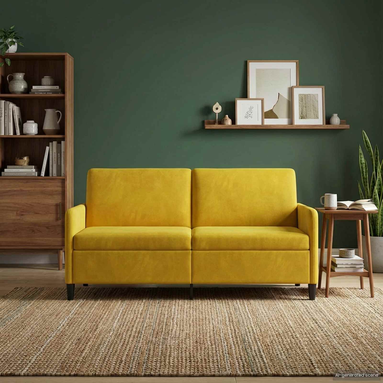 Sofa mit Stauraum Gelb 172 x 78 x 87 cm Polyester
