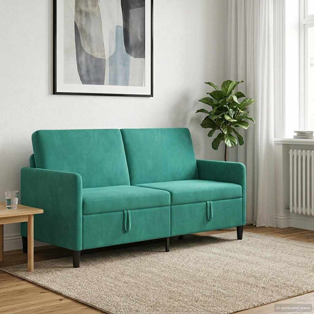 Sofa mit Stauraum Türkis 172 x 78 x 87 cm Polyester