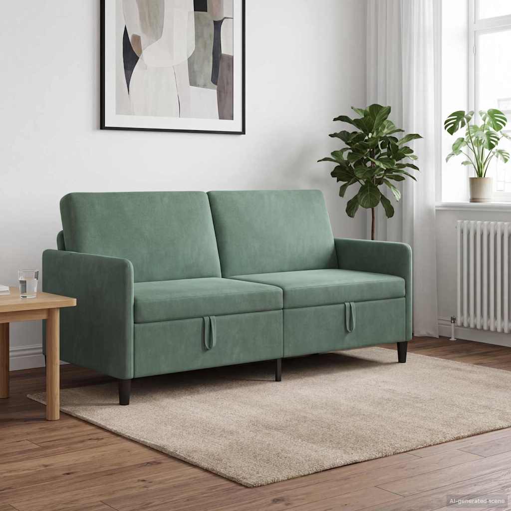 Sofa mit Stauraum Meergrün 172 x 78 x 87 cm Polyester