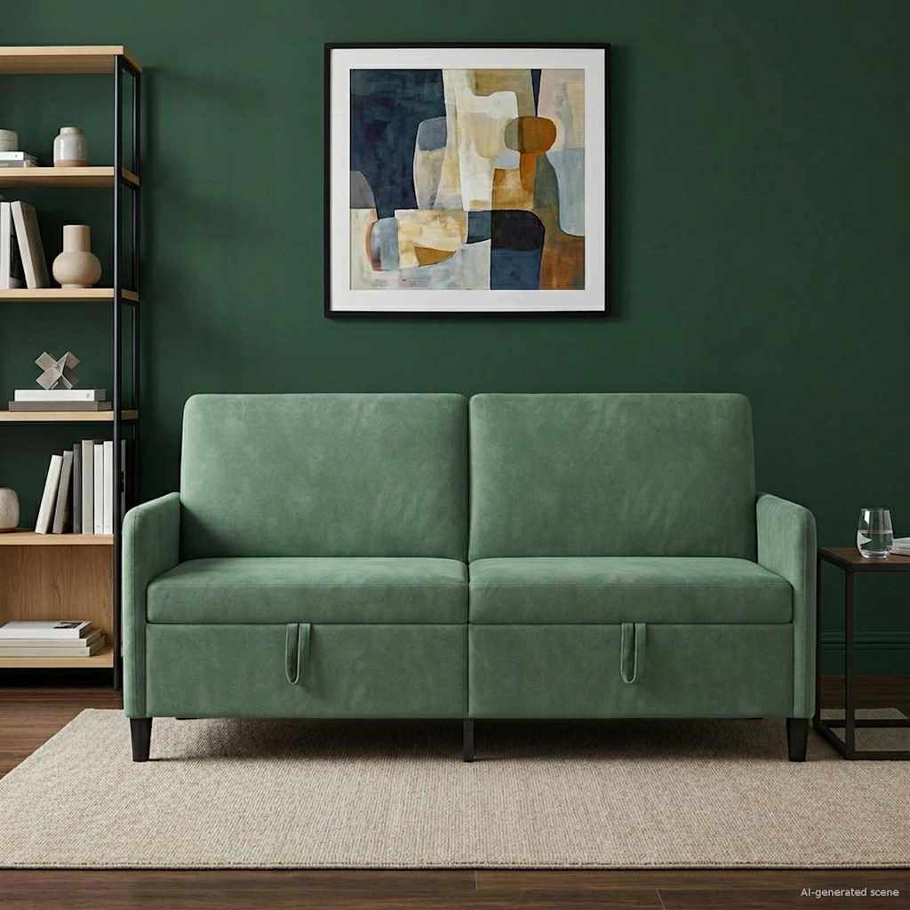 Sofa mit Stauraum Meergrün 172 x 78 x 87 cm Polyester