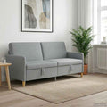 Sofa mit Stauraum Hellgrau 192 x 78 x 87 cm Polyester