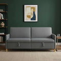 Sofa mit Stauraum Dunkelgrau 192 x 78 x 87 cm Polyester
