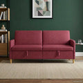 Sofa mit Stauraum Weinrot 192 x 78 x 87 cm Polyester