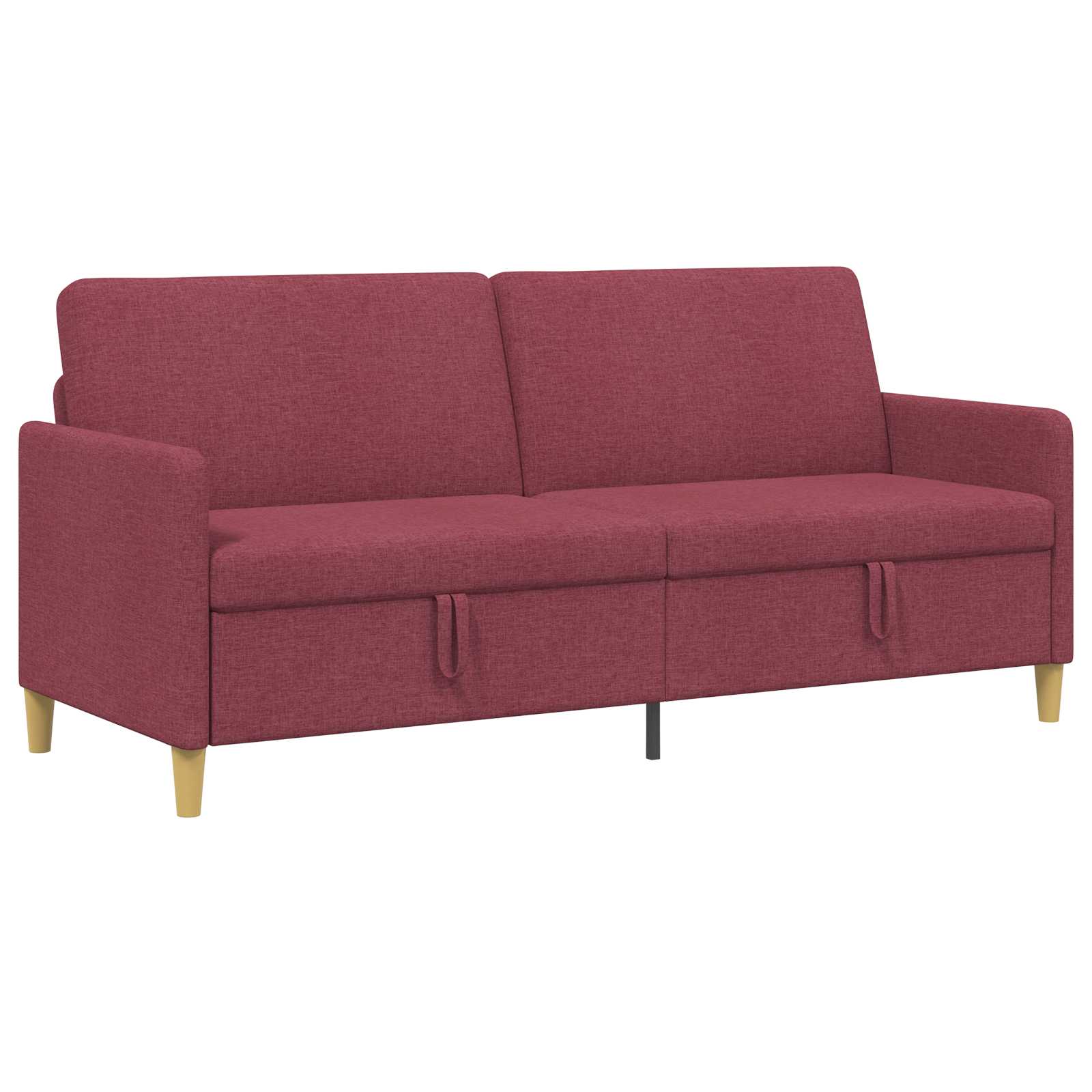 Sofa mit Stauraum Weinrot 192 x 78 x 87 cm Polyester