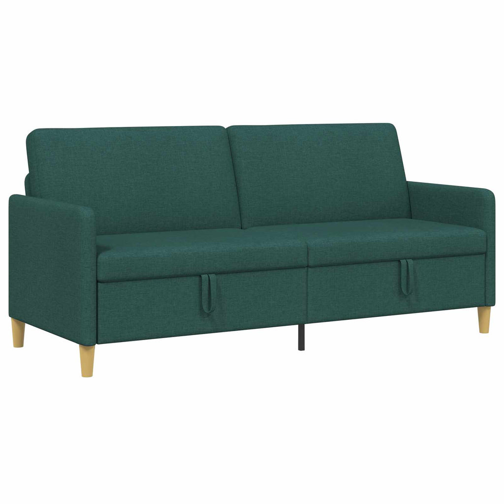 Sofa mit Stauraum Dunkelgrün 192 x 78 x 87 cm Polyester