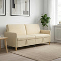 Sofa mit Stauraum Creme 192 x 78 x 87 cm Polyester