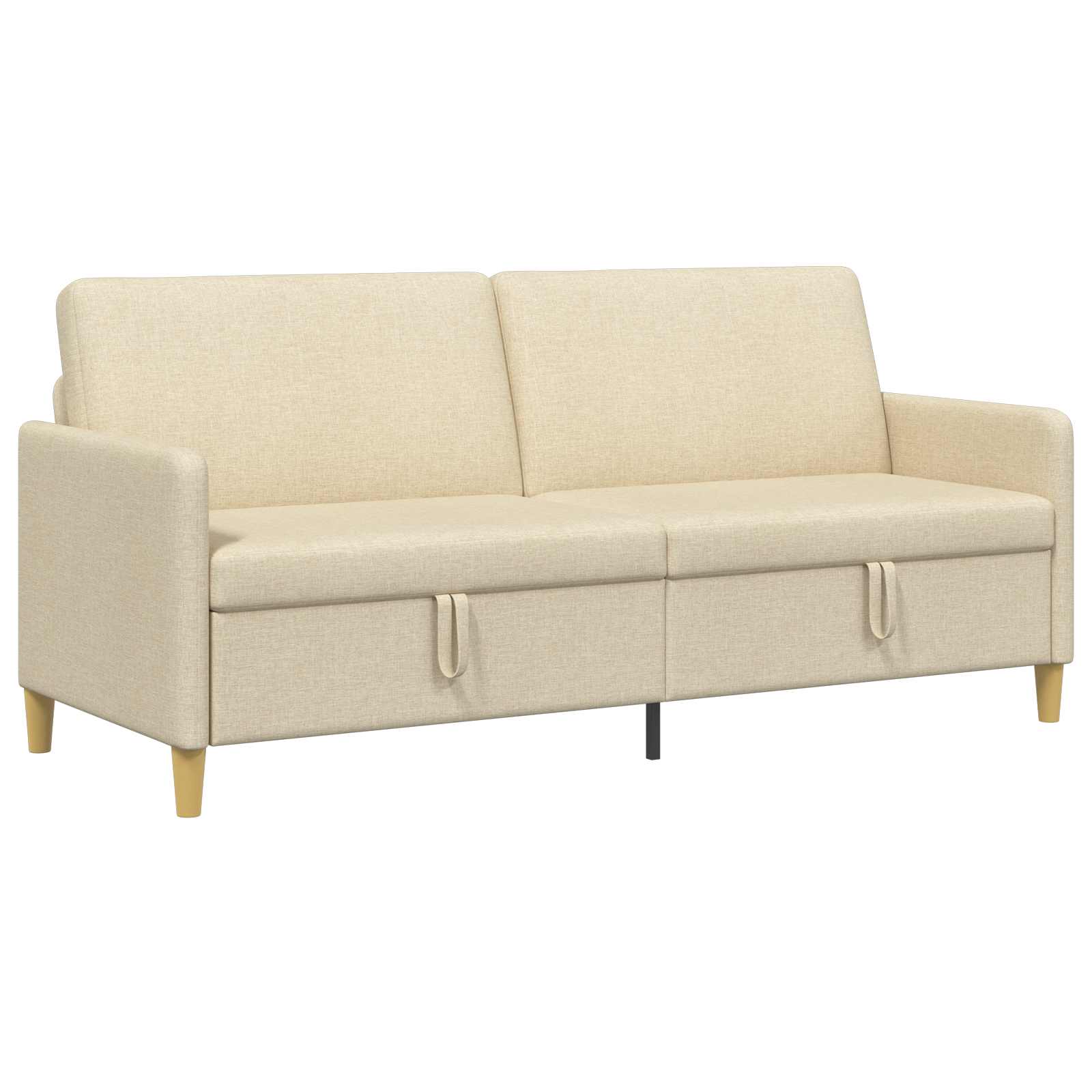 Sofa mit Stauraum Creme 192 x 78 x 87 cm Polyester